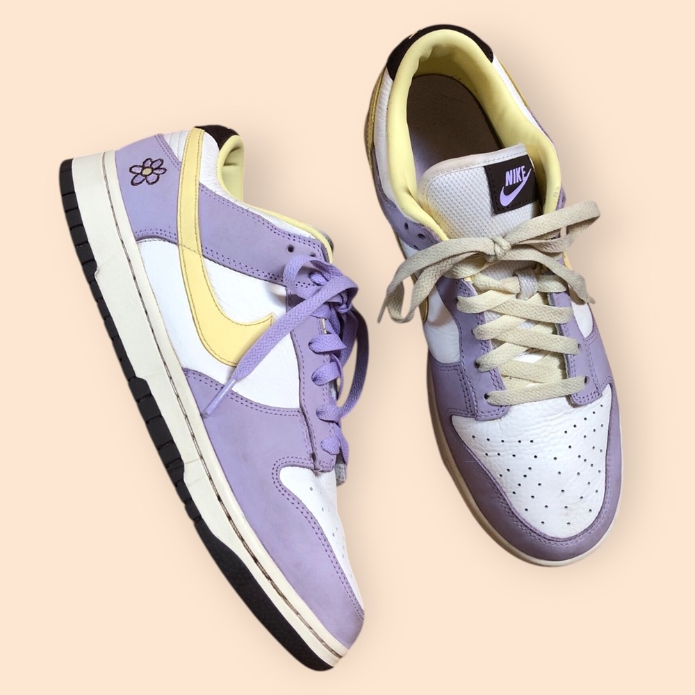 Nike Dunk Low Premium Lilac Bloom Sneakers Leather FB7910-500 (2023) Women’s 11
